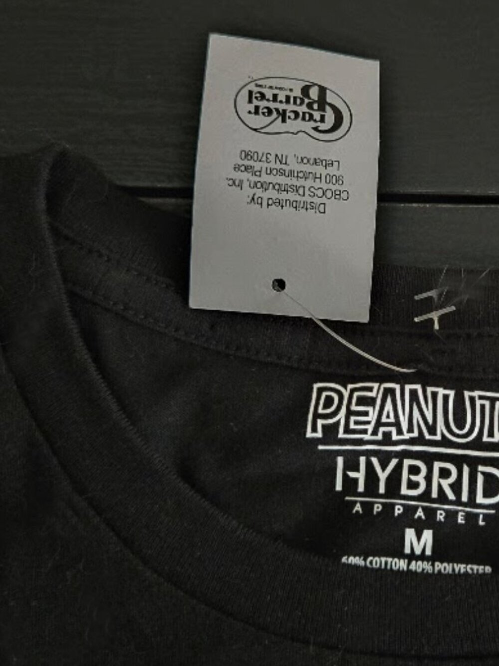 NWT Peanuts sz med Its the Great Pumpkin Charlie Brown black short sleeved shirt - Picture 4 of 4